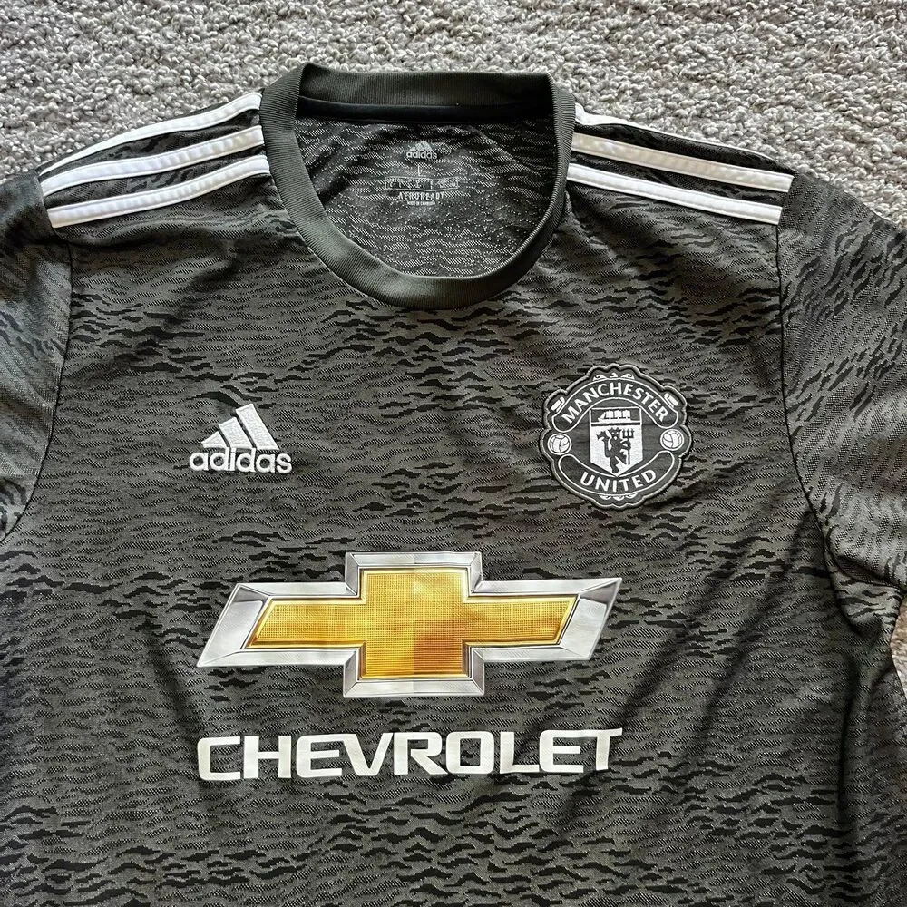 Adidas Manchester United 2020/21 Away Jersey Grey Mens Size‎ Large Grey